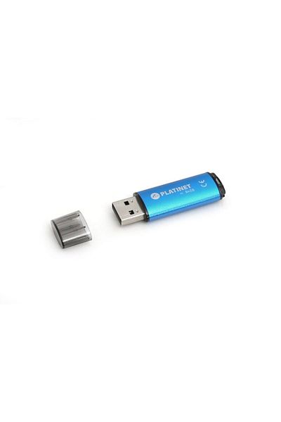 Platinet USB 2.0 memory stick Platinet 64Gb, X-Depo 43611, with cap, blue