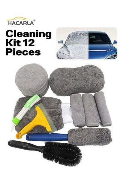 MOTIM 12 Pcs Car Wash Cleaning Kit Automotive Detail Brushes Rim Cleaner Exterior