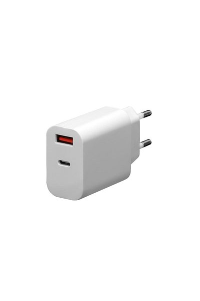 Platinet 30W mains charger, Platinet 45481, QC3.0 PD3.0, 1 x USB and 1 x USB type C ports