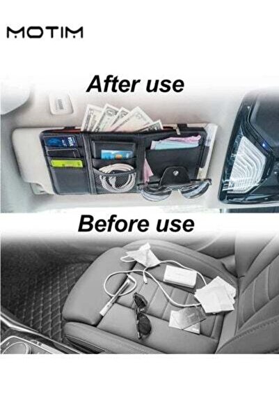 MOTIM 2 Pcs Car Tissue Holder PU Leather Tissue Box Car Visor Napkin Holder Car Sun Visor Organizer