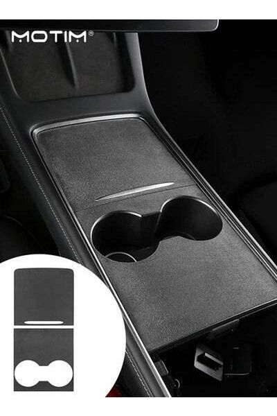 MOTIM Center Console Wrap Flim Kit for Tesla Model Y Waterproof Flocked Console Protective Flim