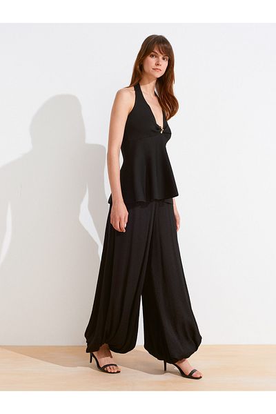 Dilvin 72137 Balloon Trousers-Black