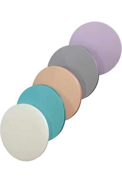 Mena Rise Transparent Colored Sticky Post It Circle Note Paper Circlenot (Set of 5-2) 10