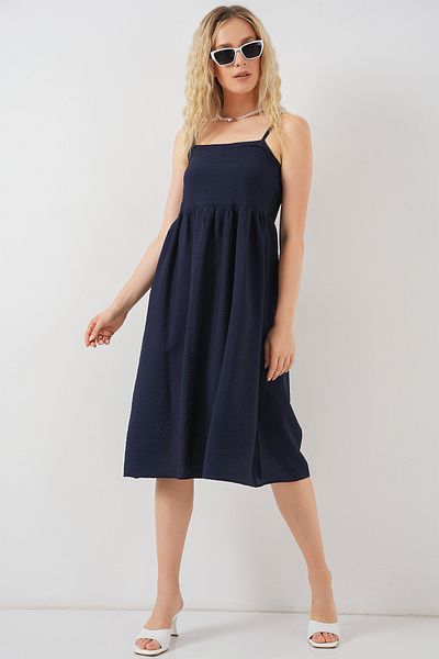Bigdart Women's Strap Ayrobin Dress 2565 - Navy Blue