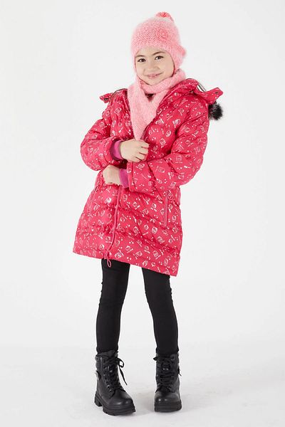 gnygiyim Girls' Coat Snow Pattern Hooded down Jacket