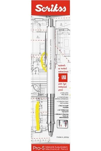 Mena Rise Office Pros Mechanical Pencil White 0.5 mm Style Selection