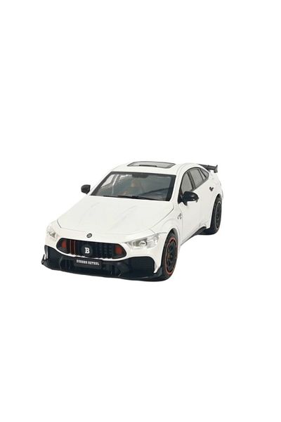 BaoBao Brabus GT 1:24 white car with black sport rims and premium details - BAOBAO model