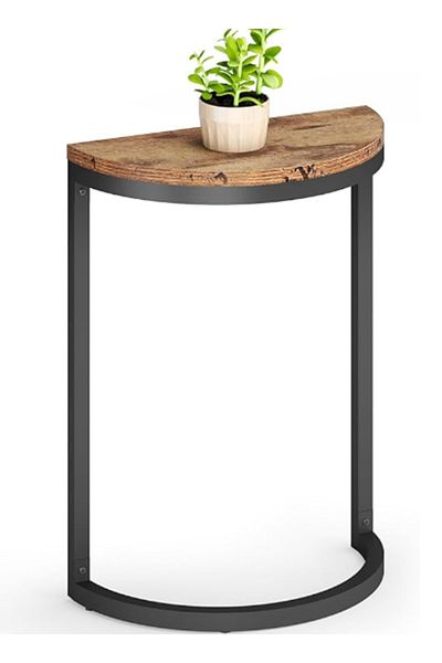sharpdo Retro Wrought Iron Semicircular Design Coffee Table Side Table 50*25*60CM