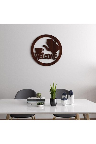 4gdran Welcom Design Wooden Decorative Sculpture