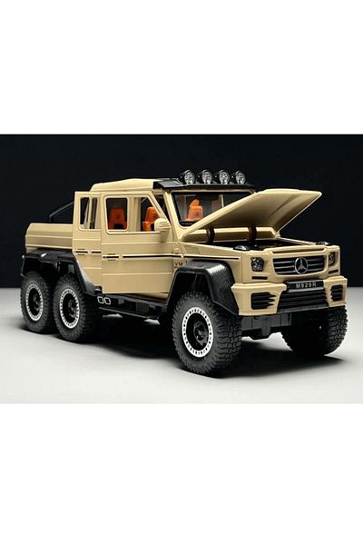 BaoBao Mercedes G63 AMG 6x6 beige model car, 1:20 scale metal model, detailed off-road BAOBAO