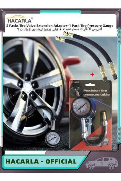 MOTIM 1 Pc Tire Pressure Gauge 100 psi Heavy Duty Tire Gauge Cars 210mm Tire Valve Extension Adapter