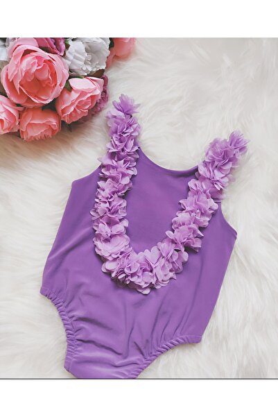 bright moon Girl's Floral Swimsuit