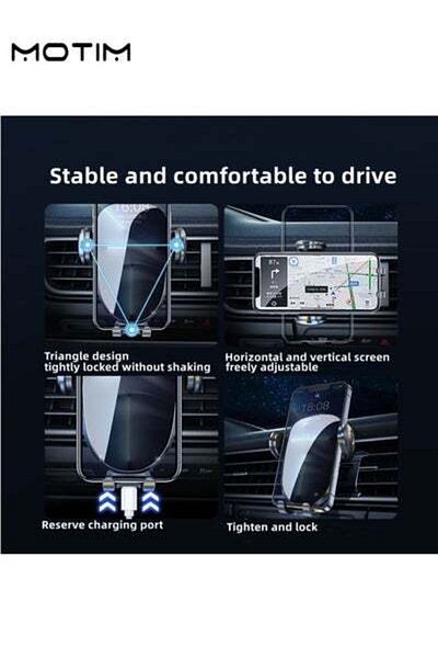 MOTIM Car Phone Holder For Dashboard/Windshield/Air Vent, Rotateable Stable Car Mobile Holder Car Mount