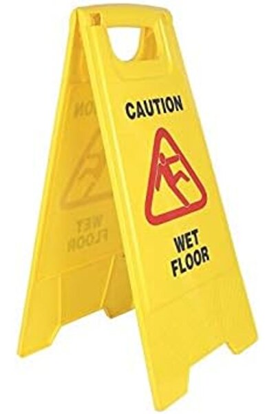 Yuwell YU WELL Caution Sign Board (Combo of 2 Pcs Sign Board,Wet Floor and Cleaning in Progress Sign Board)