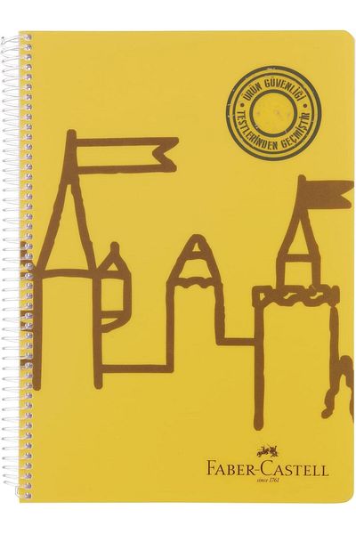 Mena Rise Diyar-Ifırsatshop Castle Patterned Spiral Notebook, A4, 120 Sheets, 70g Paper, Unlined, Dayanlı
