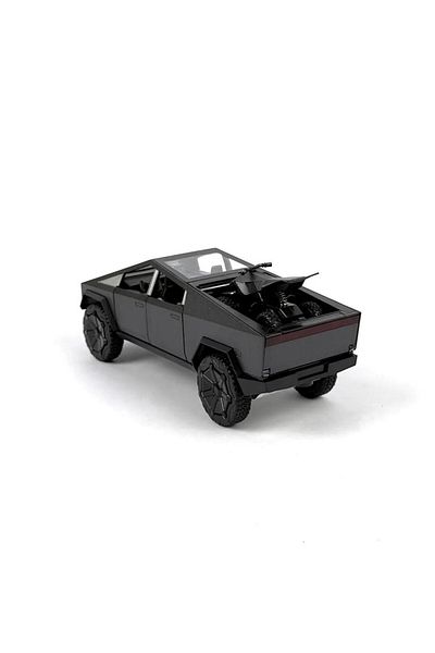 BaoBao Black Tesla Cybertruck, 1:24 scale metal model, with ATV included – BAOBAO