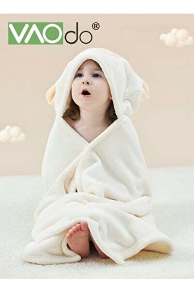 VAODO منشفة حمام بيبي كيدز من الصوف المرجاني السميك سريعة الامتصاص، رداء حمام...