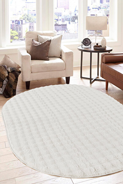 tropikal home Bubble Oval Yumuşak Peluş Kaymaz Salon Oturma Yatak Odası Balko...