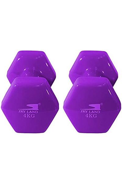 Skyland SKY LAND Classical Head Vinyl Dumbbells/Hand Weights Pair/Vinyl Coated Dumbbells for Home Gym, Exerc