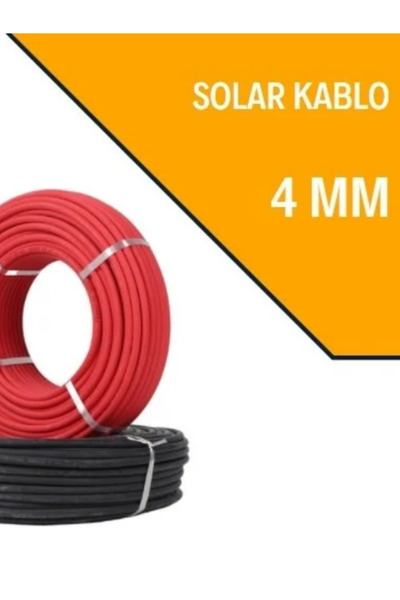 Lexron 4 mm solar kablo 16 metre (8 metre kırmızı 8 metre siyah)