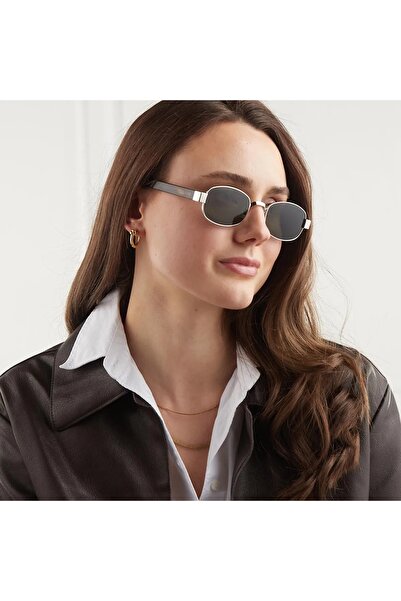 Saint Laurent Paris Sl 706 002 53-22 Women's Sunglasses, Rectangular Frame, Smoked Lens, Uv400