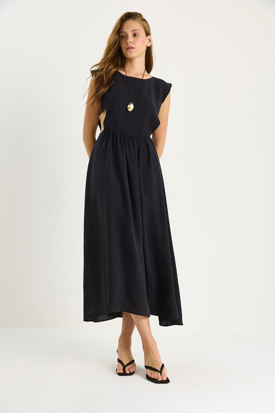 Bianco Lucci Women's Side Band Detailed Long Modal Dress 5254 60281099