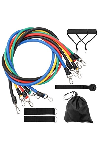 OULITE Set de benzi de rezistență din latex din 11 bucăți – Set de cauciuc pentru exerciții și fitness CKS-124
