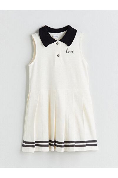 LC Waikiki Özmarka Нова колекция Бродирана рокля с поло яка за момичета