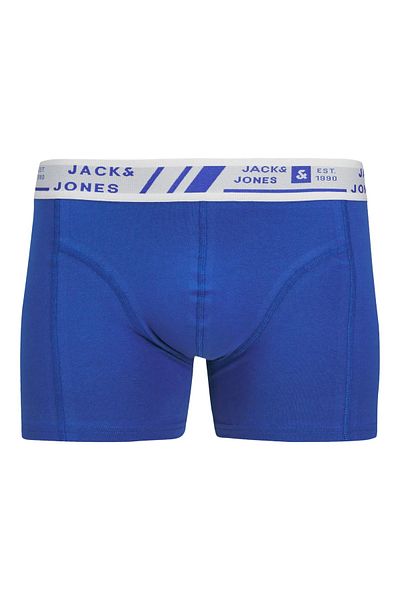 Jack & Jones J&J Cangus Ανδρικό πακέτο μπόξερ 3 τεμαχίων με πολύχρωμο λογότυπο μπλε κίτρινο μαύρο