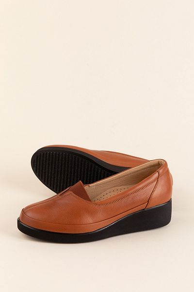 Gondol Genuine Leather Inside and Outside Soft Textured Casual Shoes Ndr.101 Tan