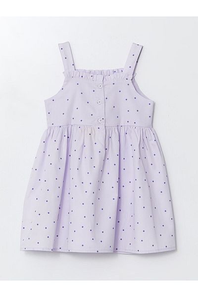 LC Waikiki Square Neck Polka Dot Girl's Dress