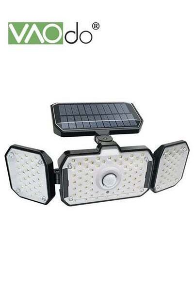 VAODO Solar Lights Outdoor 132 LED Solar Flood Security Lights with IP65 Waterproof 3 Heads Spot Flood
