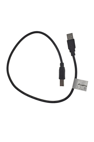 Lanberg USB 2.0 printer cable, 42867, length 50cm, USB-A male to USB-B male, black