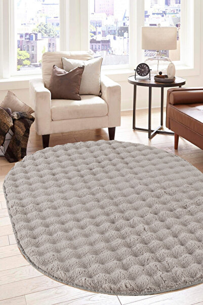 tropikal home Bubble Oval Yumuşak Peluş Kaymaz Salon Oturma Yatak Odası Balko...