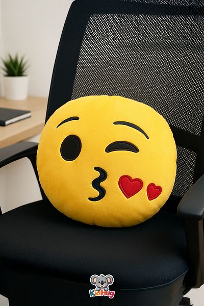 KidHug Emoji Plush Pillow – Optional - Lover, Choice, Kokoş Emoji Pillows, Home Car Office Gift Smile