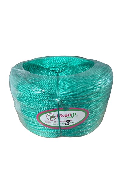 Favori İp Halat FH03 PP Naylon Burgulu Örgü Çamaşır İpi - Yeşil - 100 Metre -...