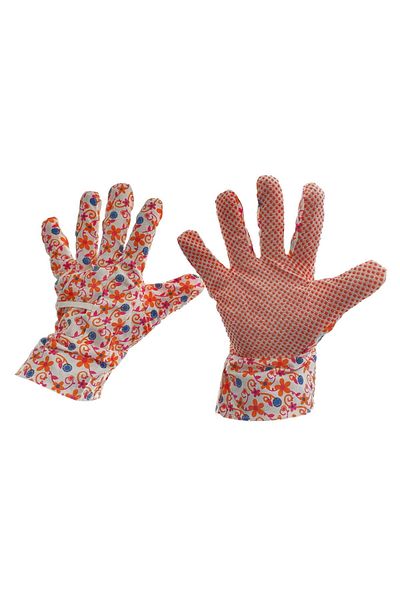 flores Manusi de protectie din panza, cu prindere antiderapanta, marime universala, multicolore