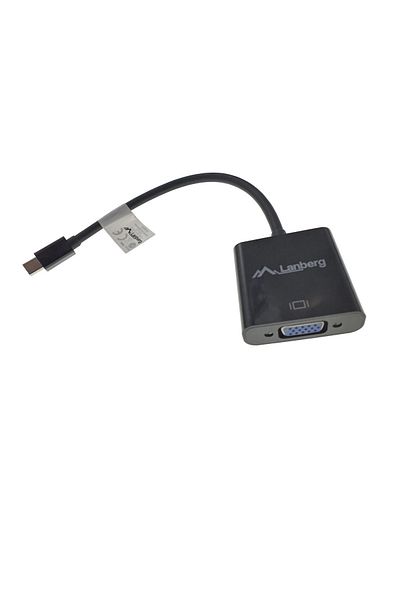 Lanberg Adaptor 40869, DisplayPort Mini tata la VGA mama, rezolutie Full HD 1080p la 60Hz