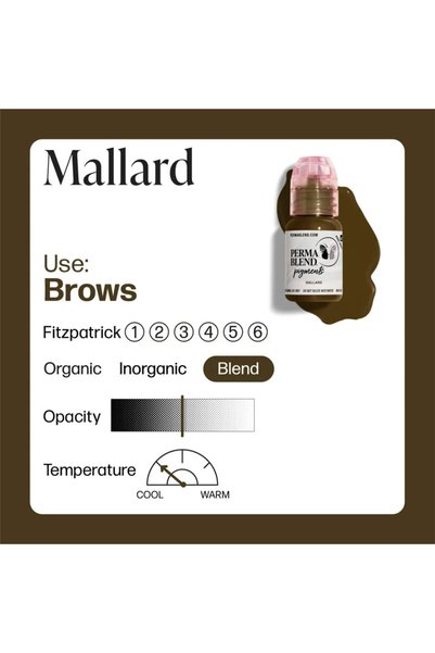 Perma Blend Mallard Permanent Makeup Eyebrow Pigment 15ml
