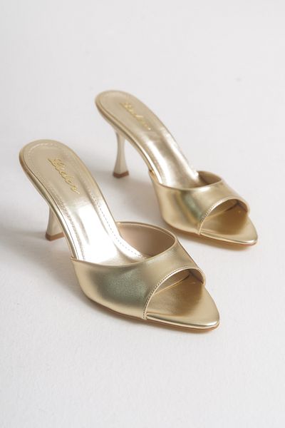 LDR Women's Pointed Toe Heeled Slippers