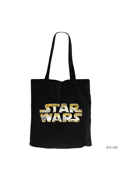 Z zepplin Geantă din pânză neagră cu fermoar cu logo Star Wars Gabardine