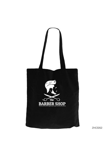 Z zepplin Geantă neagră din pânză cu fermoar The Barber Shop Gabardine