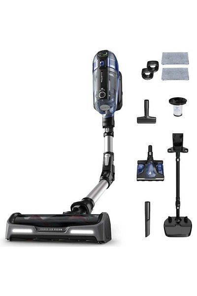 Rowenta Aspirator vertical fara fir Rowenta X-Force Flex 14.60 Aqua RH99C3WO cu mop, gri/albastru