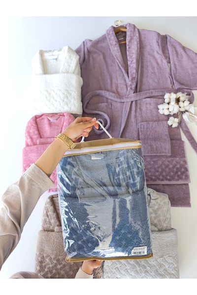 sarra SET DE ROBĂ DE BAIE MYSOFT PAIE - ALBASTRU INDIGO