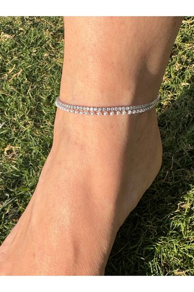 bijuxbymrv Waterway Pearl Row Anklet
