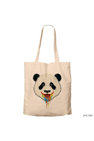 Z zepplin Panda in Colors Cream υφασμάτινη τσάντα με φερμουάρ Gabardine