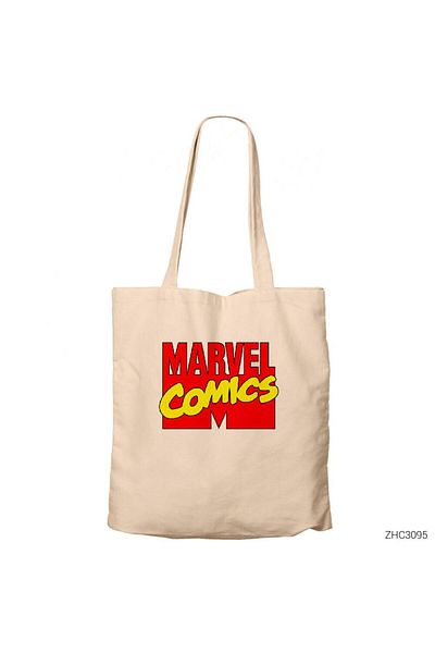 Z zepplin Marvel Comics Cream Zipper Cloth Bag Gabardine