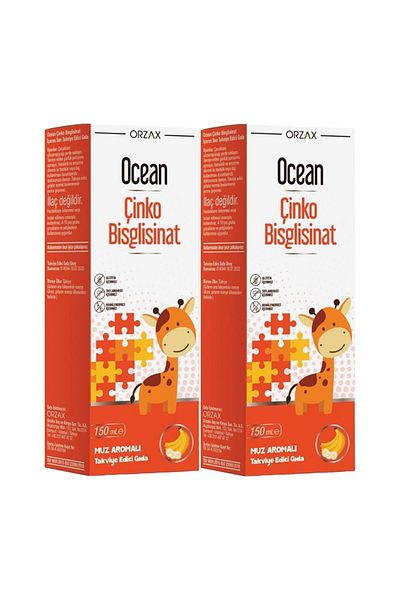 Ocean Zinc Bisglycinat Syrup Banana Flavored 150 ml 2 Pieces