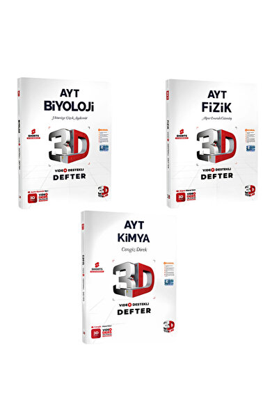 3D Yayınları 2026 3d Ayt Fen Bilimleri Set ( Vdd Biyoloji Vdd Kimya Vdd Fizik)