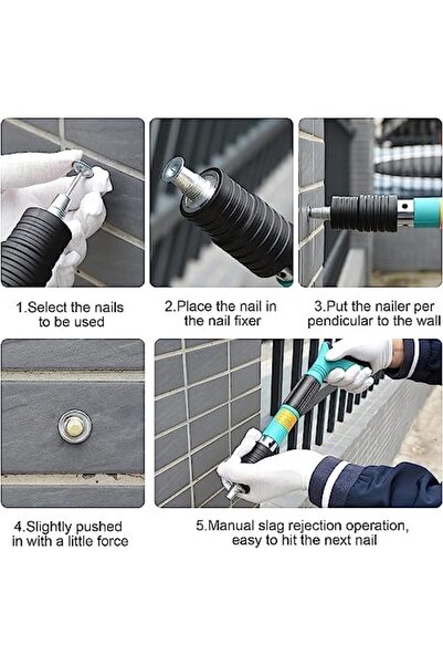 Cyber Nail Wall Fasting Tool for Cement. Manual Steel Nail TOOL